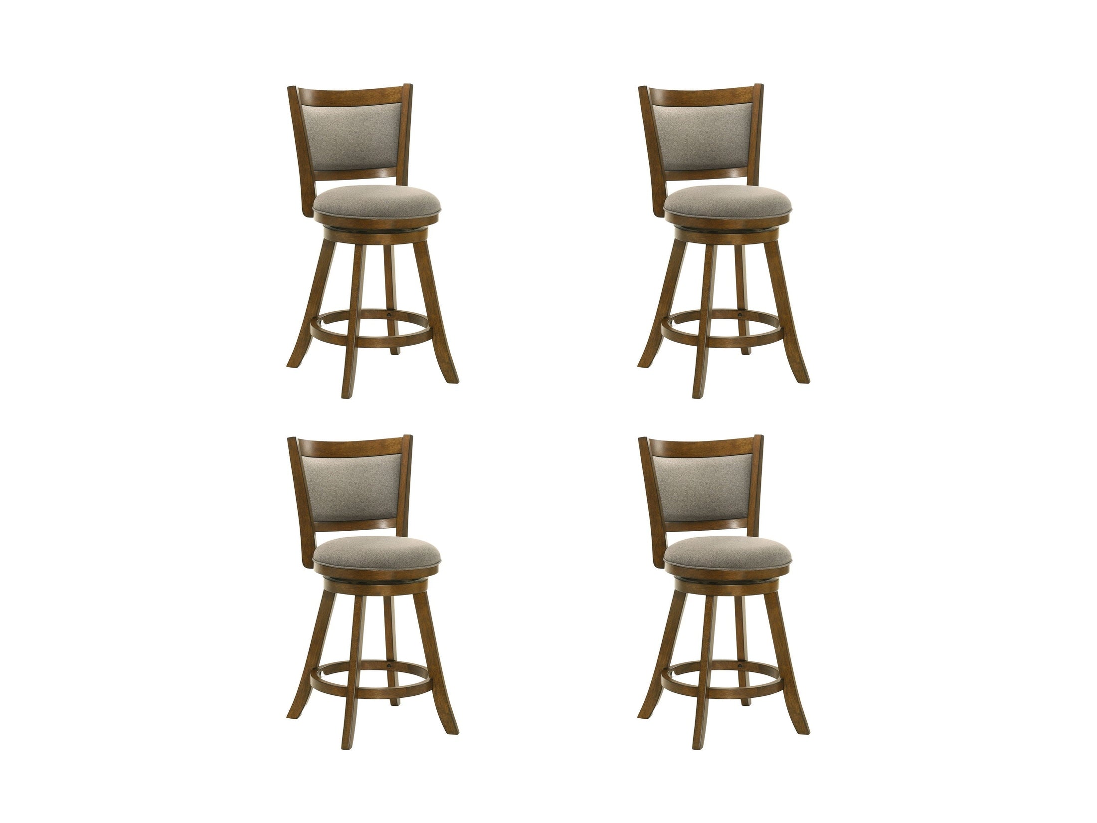 Aiden - Modern Farmhouse Swivel Wood Counter Height Kitchen Bar Stool