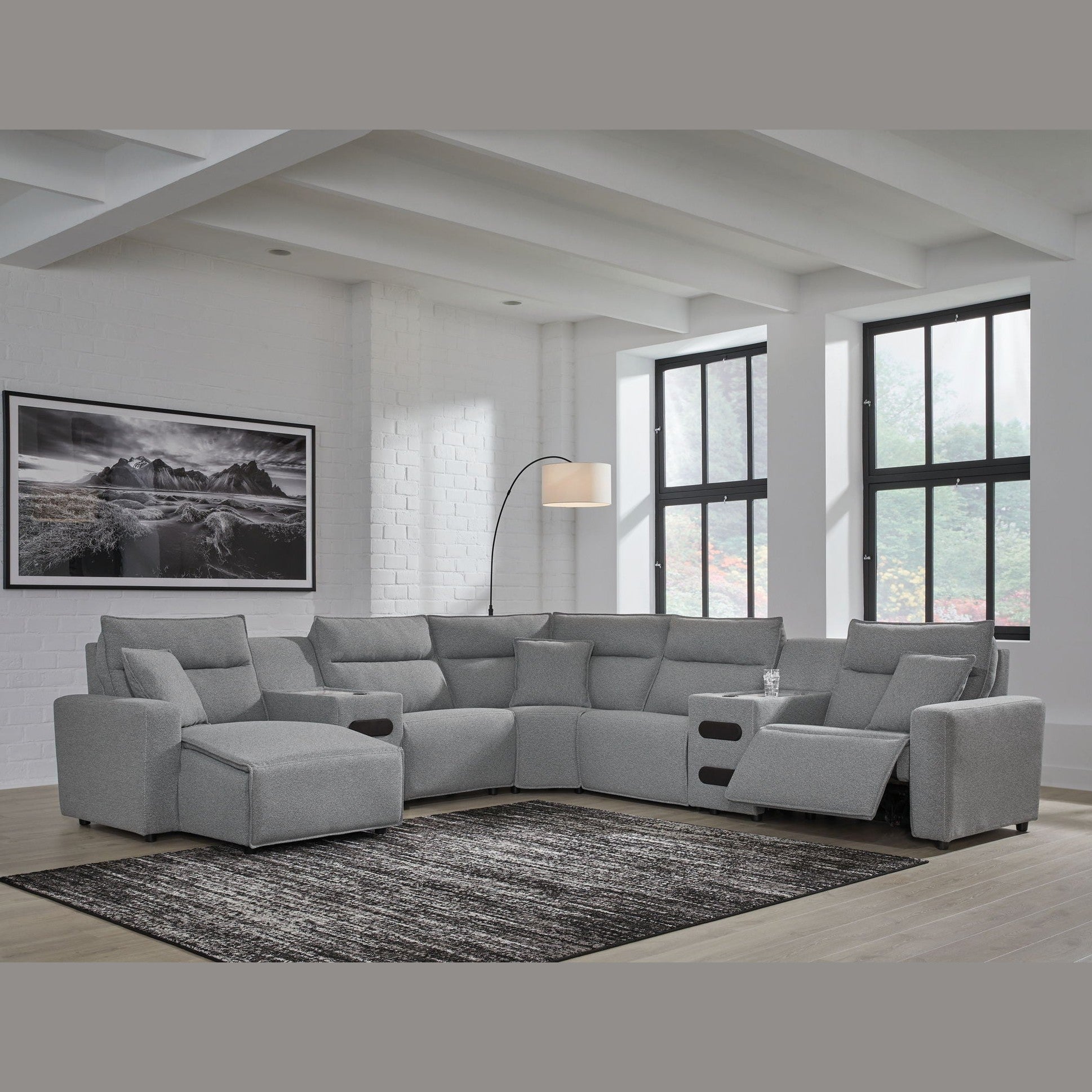 Modmax II - Reclining Sectional - Salt And Pepper