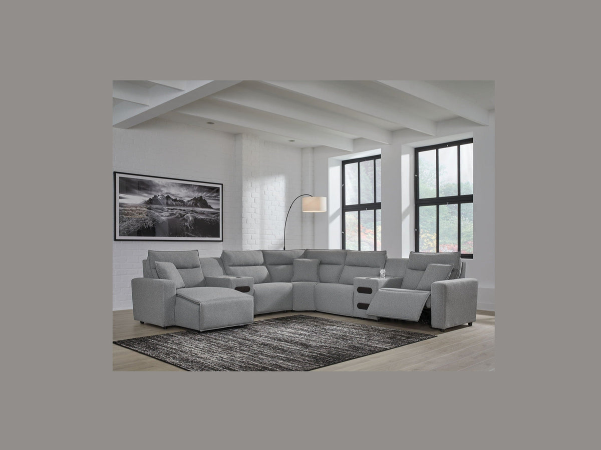 Modmax II - Reclining Sectional - Salt And Pepper