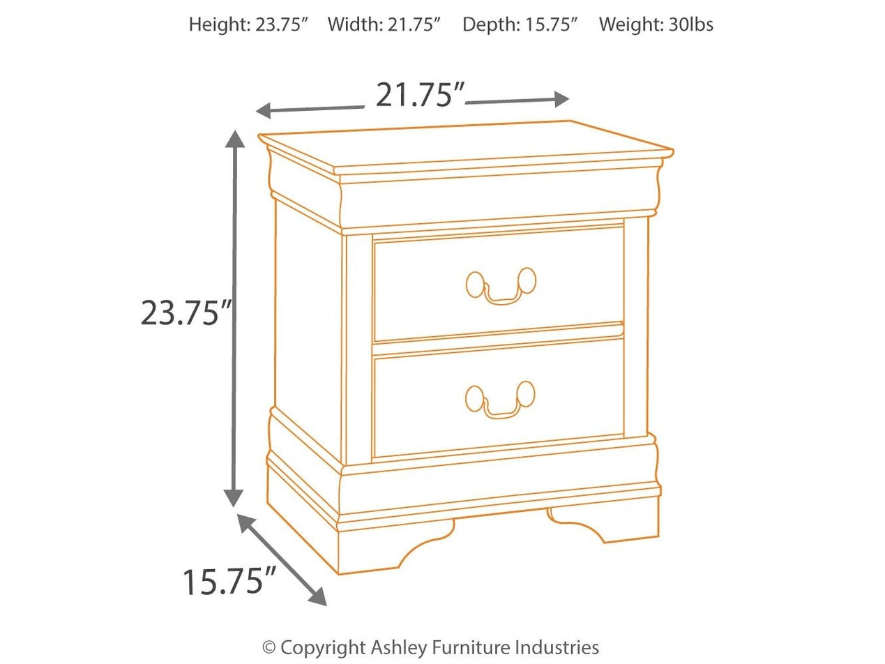 Alisdair - Two Drawer Night Stand - Reddish Brown