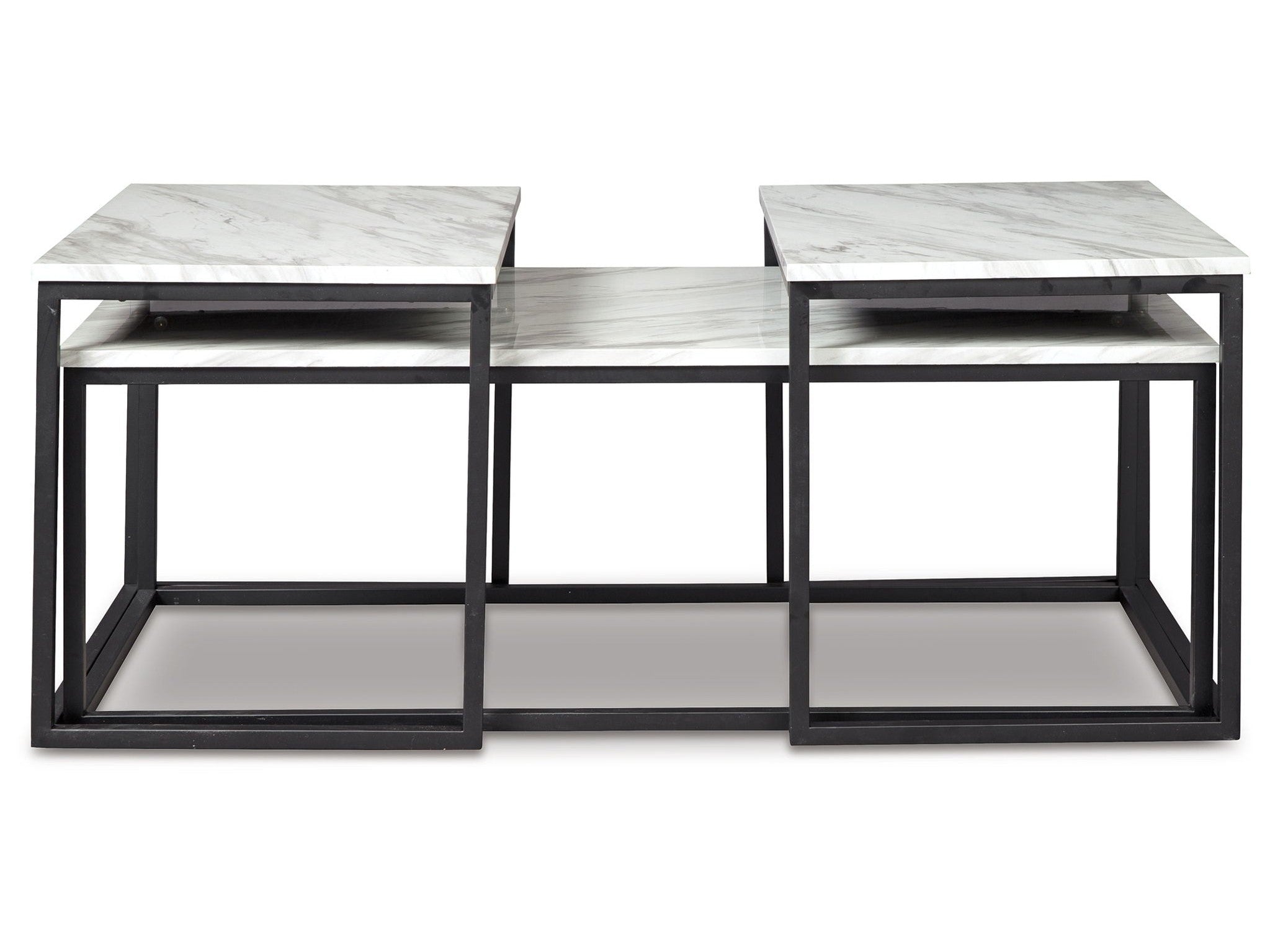 Donnesta - Occasional Table Set (Set of 3) - Gray / Black