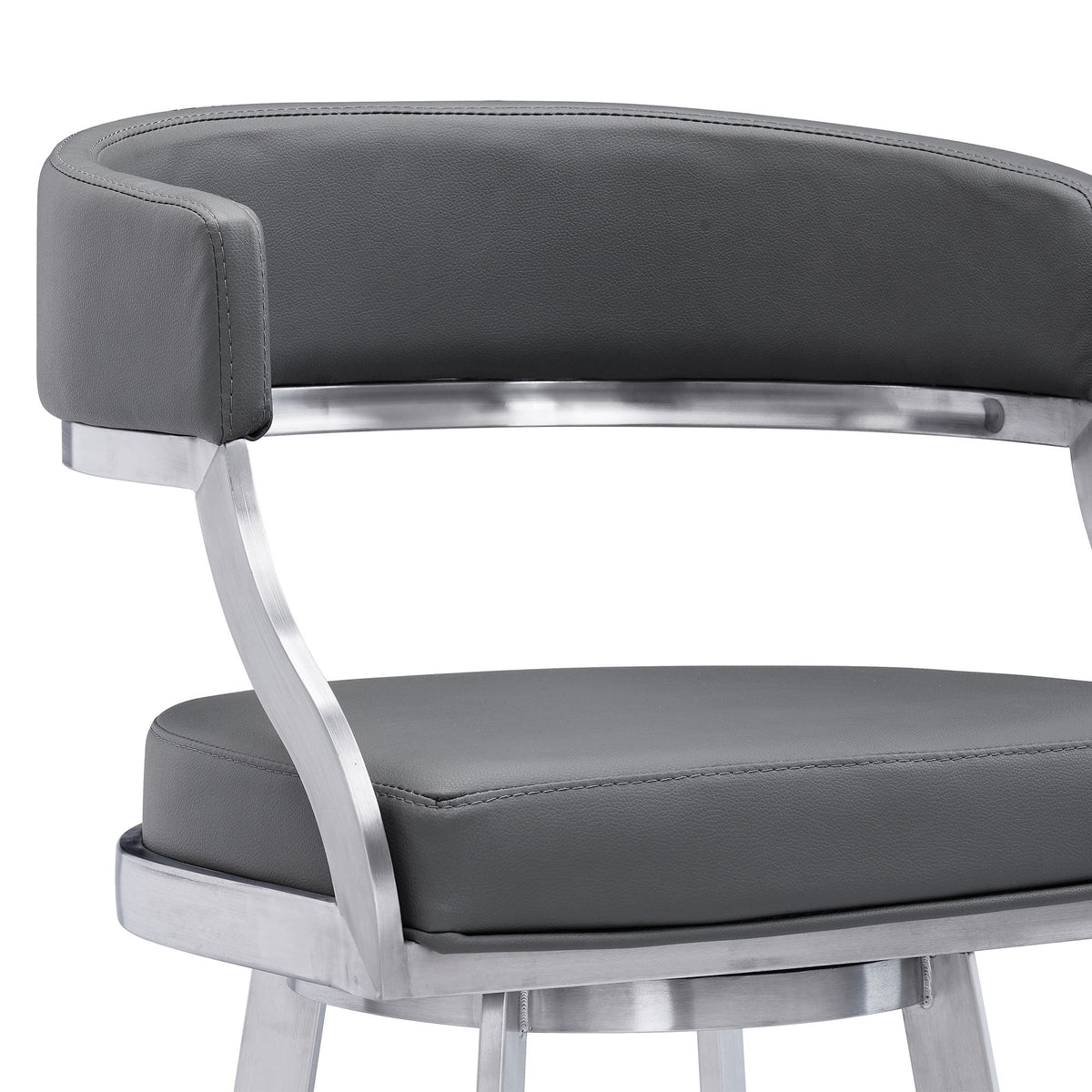 Saturn - Counter Height Bar Stool - Brushed Stainless Steel