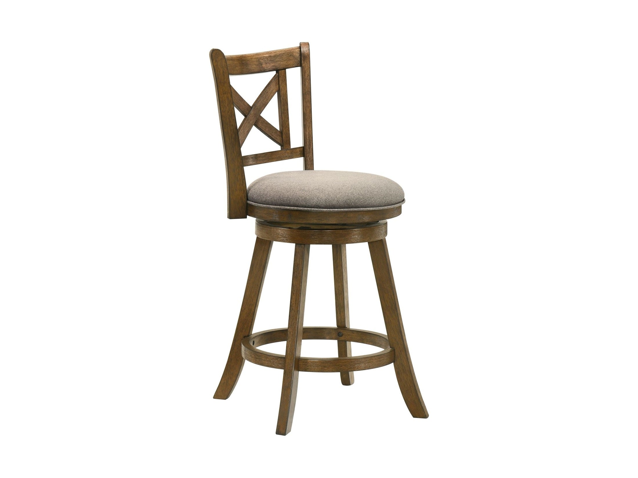 Kodi - Modern Farmhouse Swivel Wood Counter Height Kitchen Bar Stool