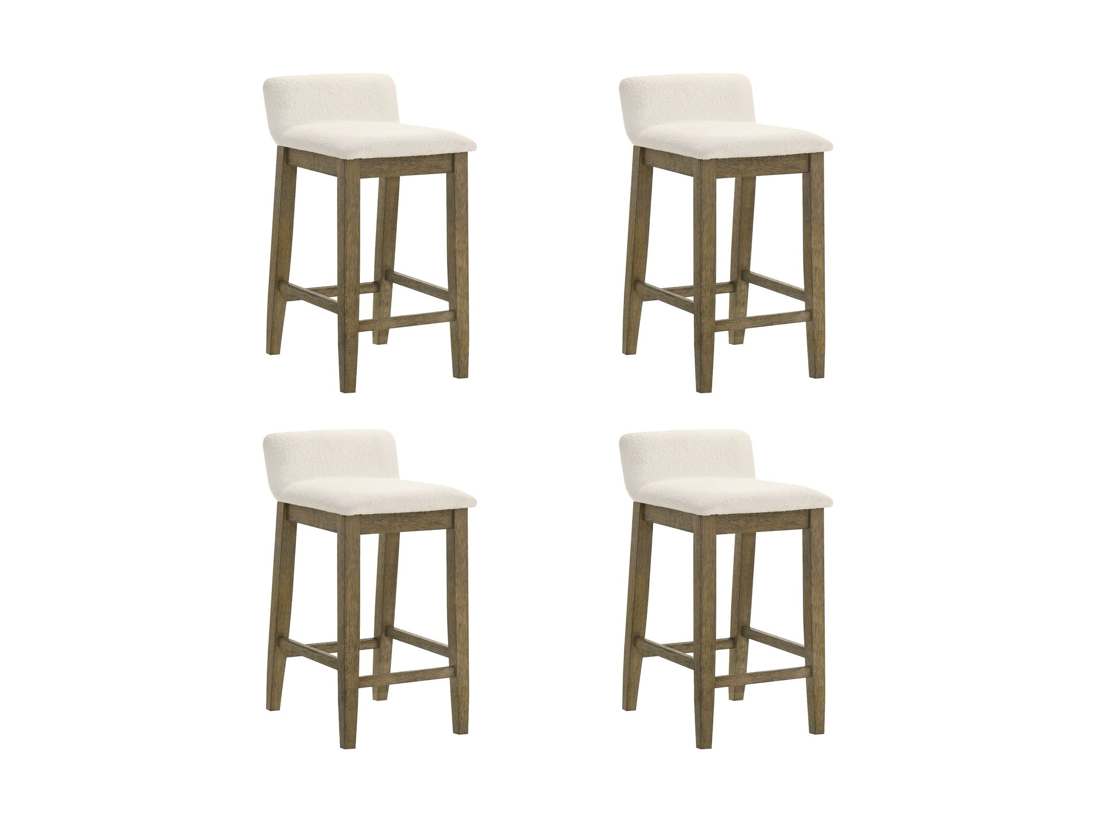 Annikah - Modern Transitional Wood Counter Height Kitchen Bar Stool
