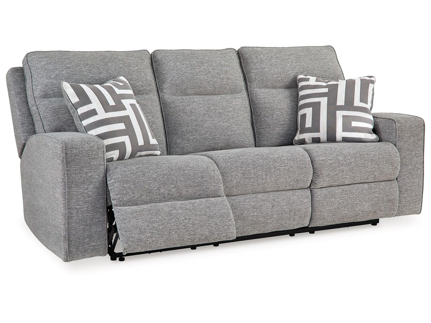 Biscoe - Power Reclining Sofa With Adj Headrest - Pewter