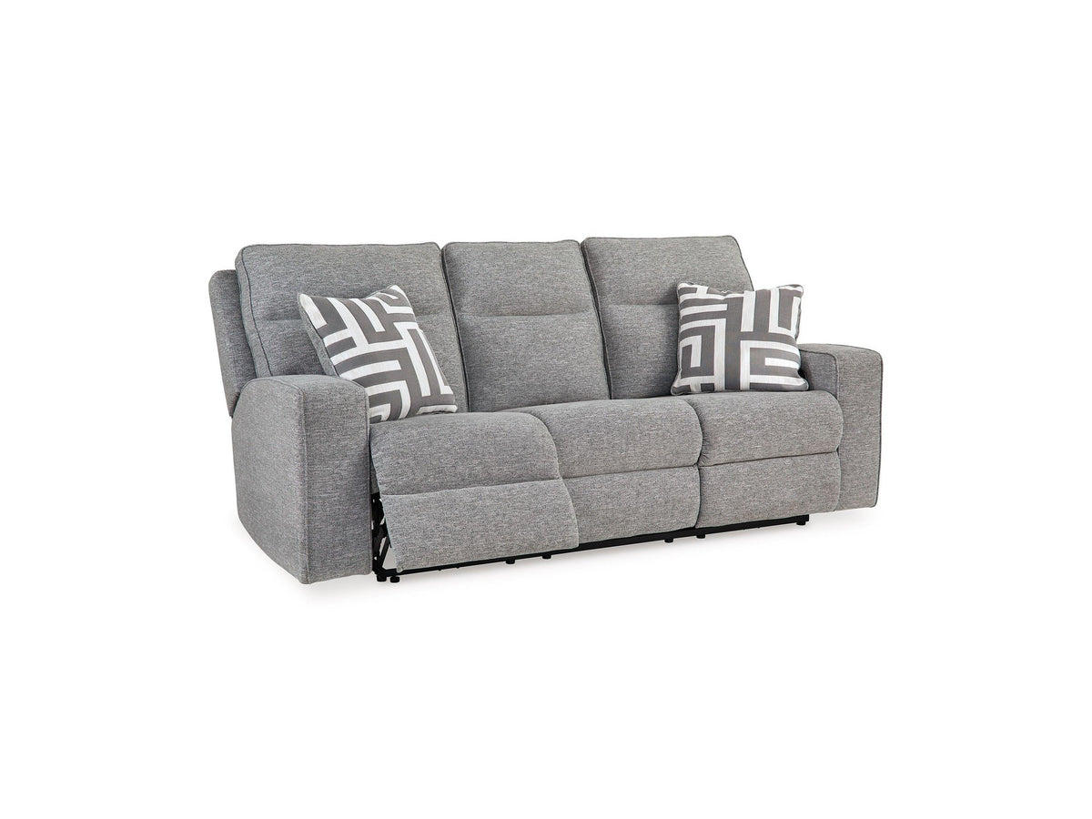 Biscoe - Power Reclining Sofa With Adj Headrest - Pewter