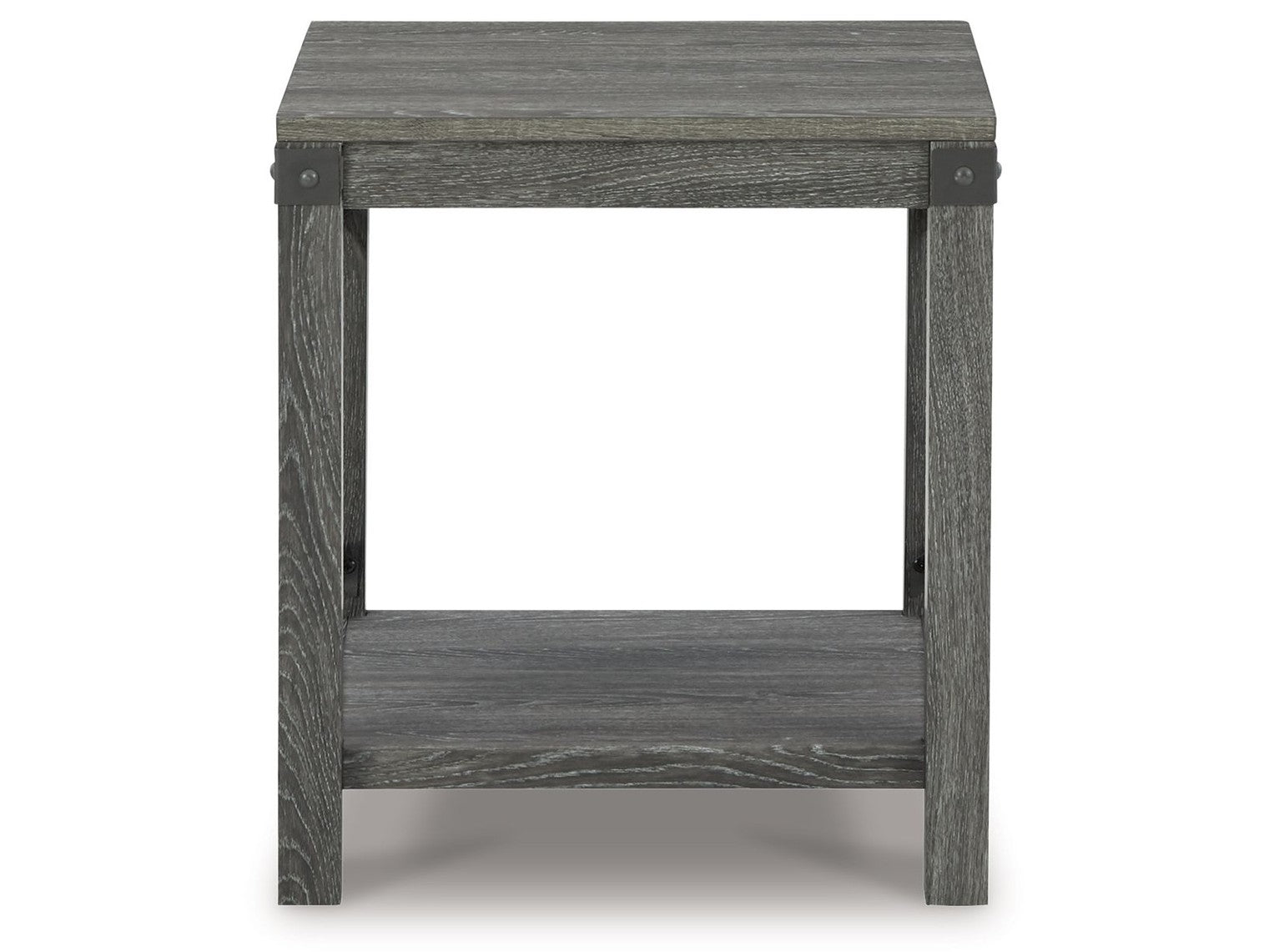 Freedan - Square End Table - Grayish Brown