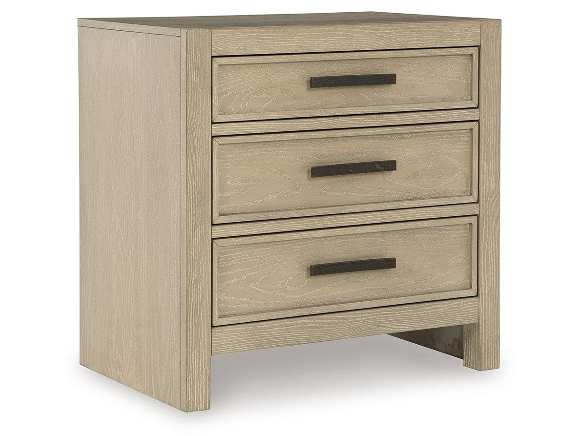 Calmoro - Three Drawer Night Stand - Gray