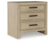 Calmoro - Three Drawer Night Stand - Gray