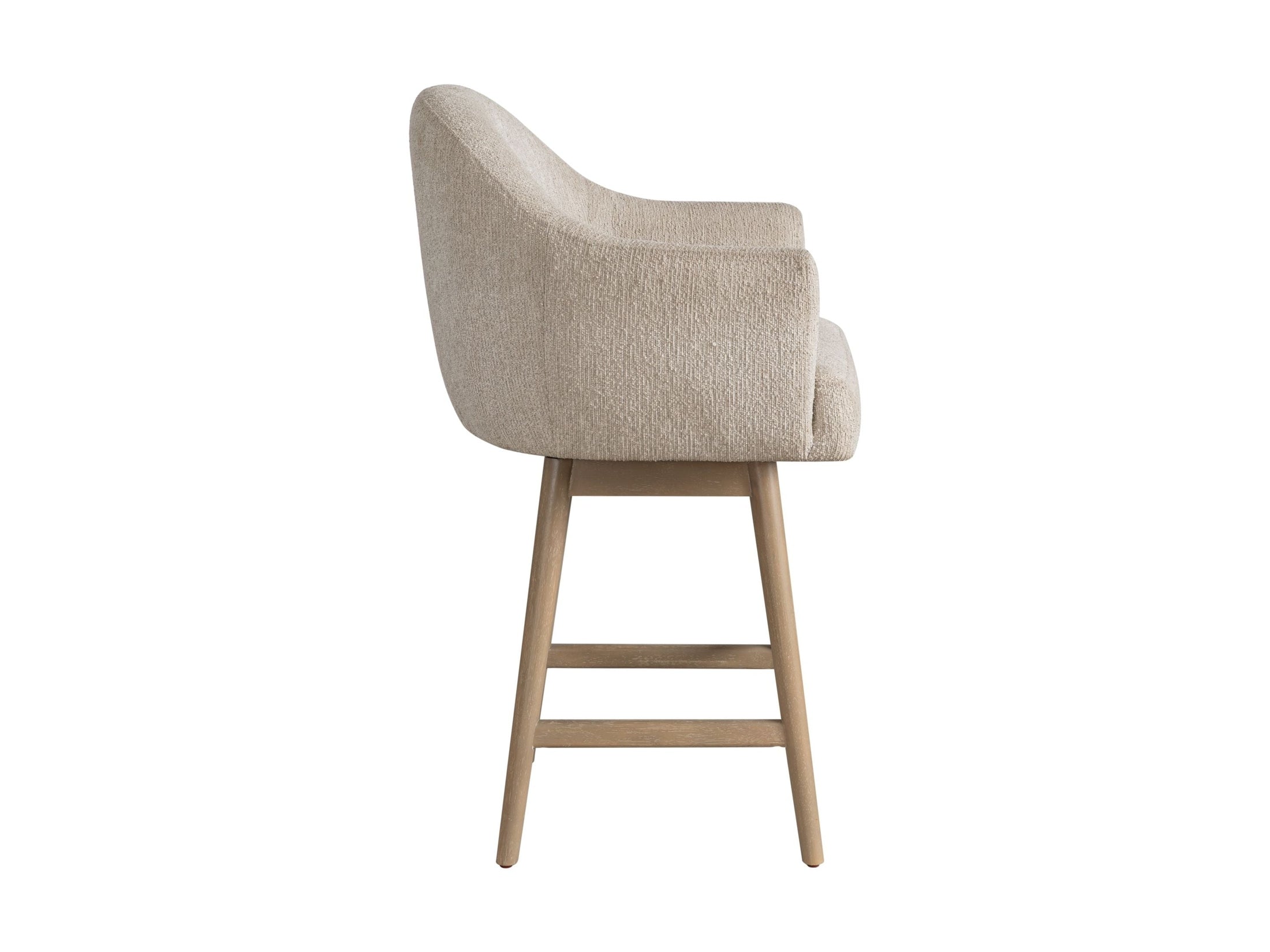 Jaxon - Solid Wood Upholstered 26" Counter Height Swivel Barstool
