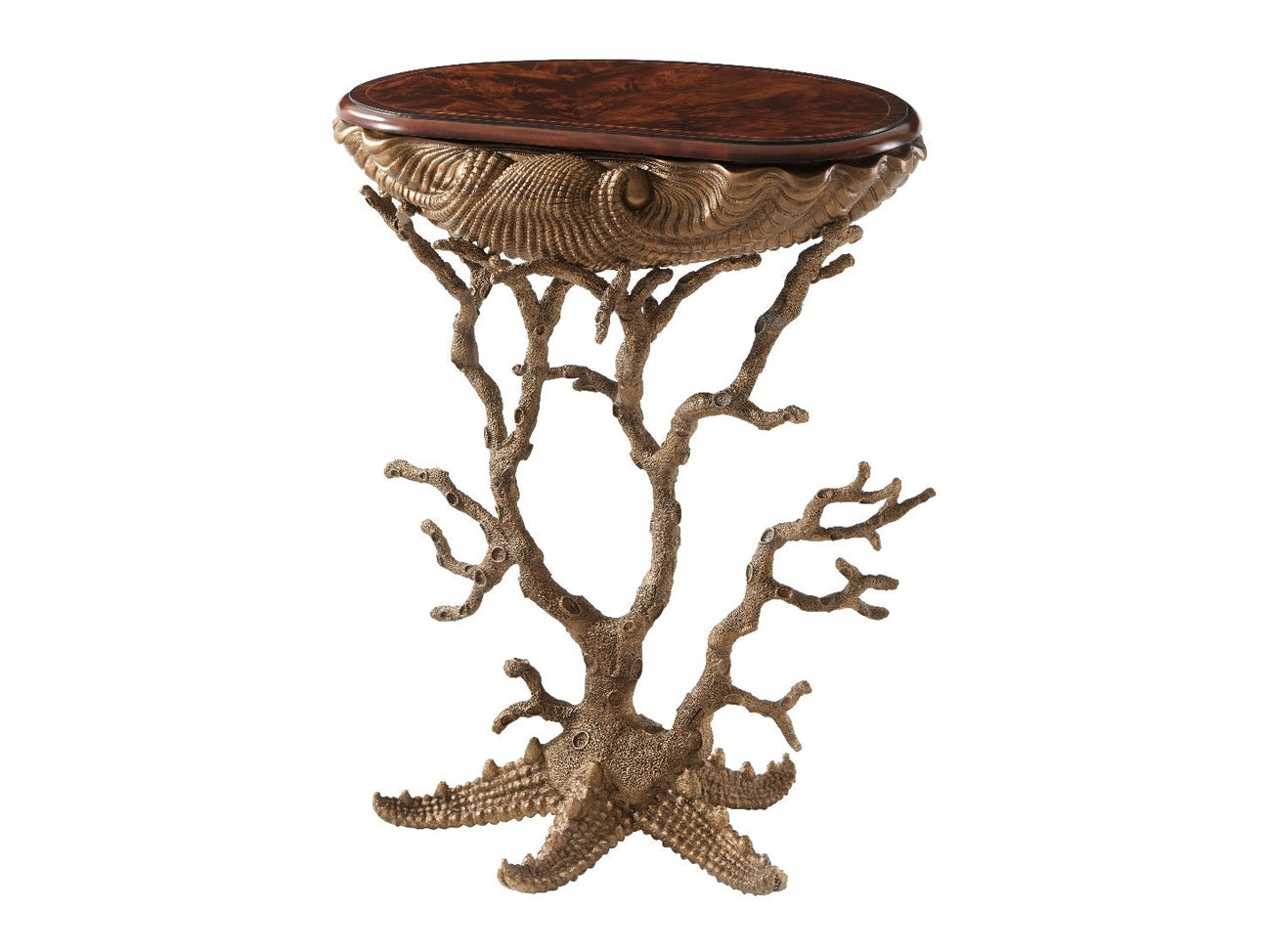 Theodore Alexander Gilt Grotto Accent Table