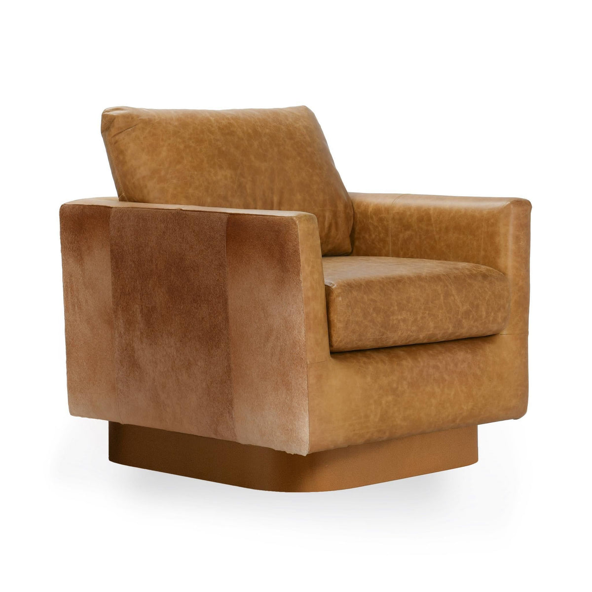 Lathe - Leather/Hide Accent Chair