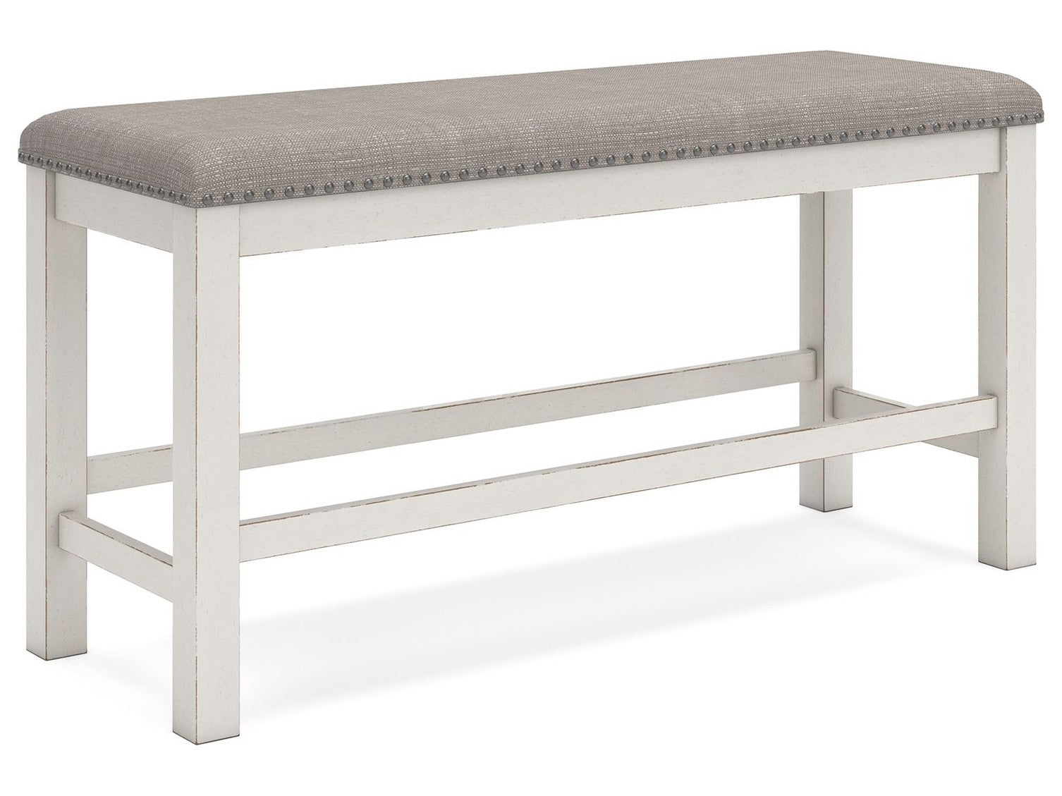 Robbinsdale - Dbl Counter Height Upholstered Dining Bench - Antique White