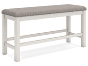 Robbinsdale - Dbl Counter Height Upholstered Dining Bench - Antique White