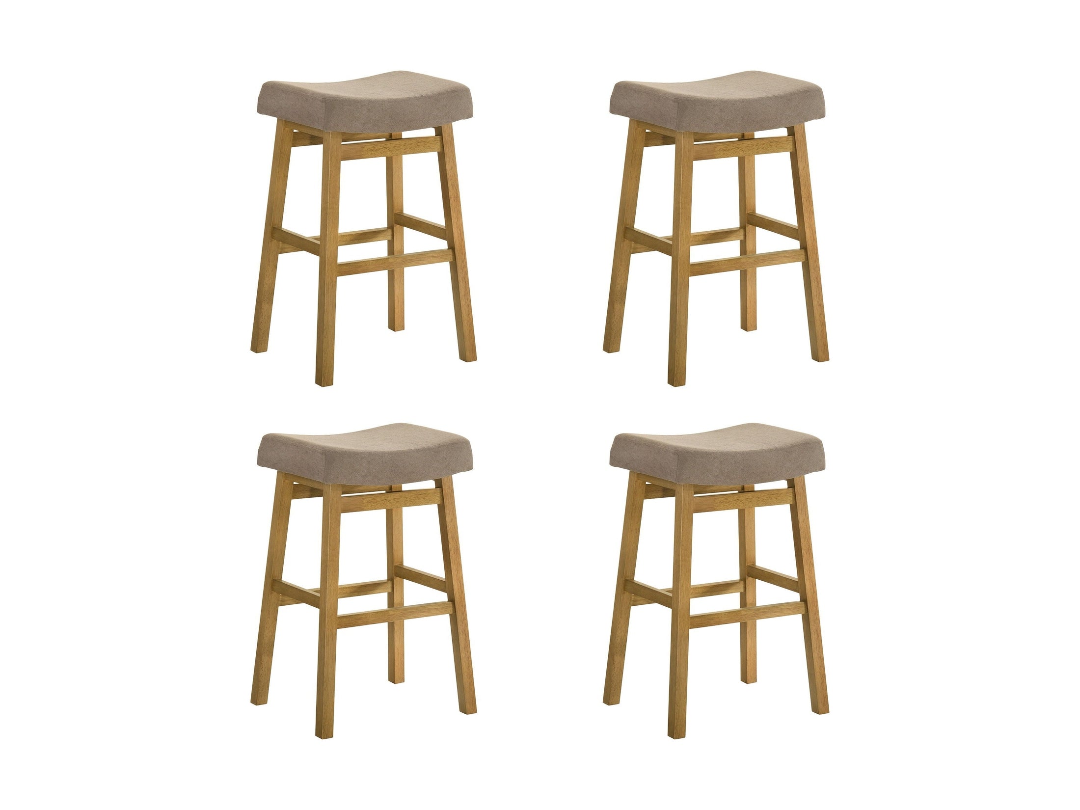Lenon - Modern Farmhouse Wood Bar Height Kitchen Bar Stool