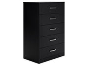 Finch - Five Drawer Chest - 46" Height - Black