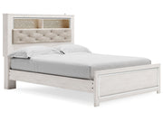 Altyra - Queen Panel Bookcase Bed With Roll Slats - White