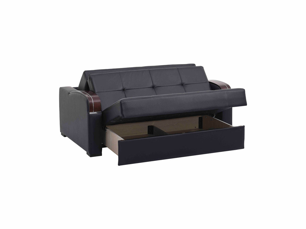 Ottomanson Sleep Plus - Upholstered Convertible Loveseat With Storage