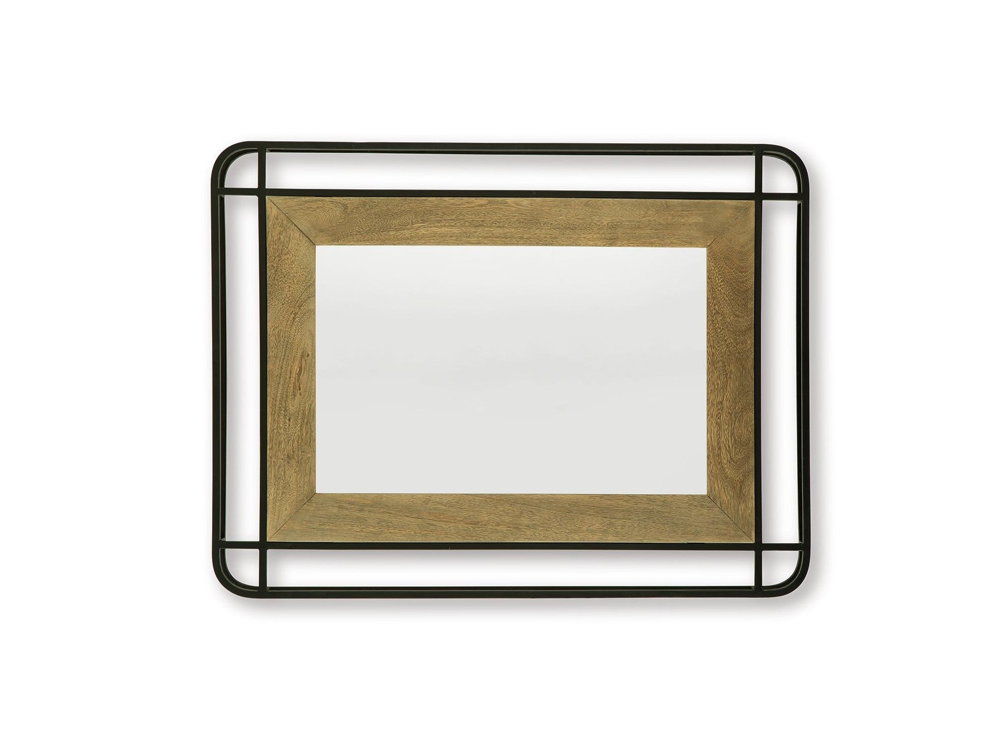 Beelman - Accent Mirror - Black / Brown