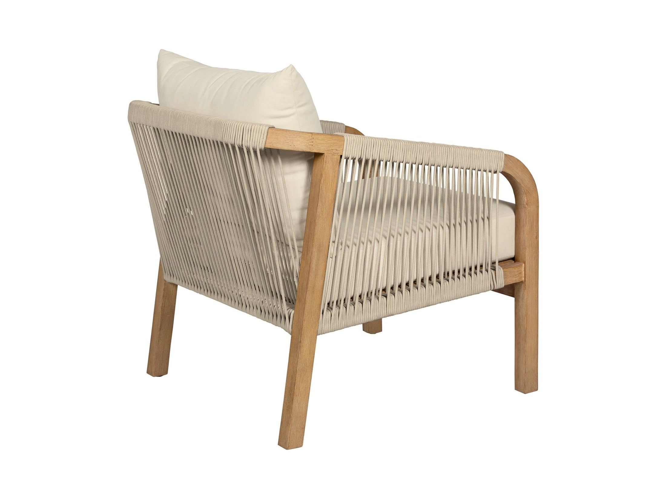 Cypress - Outdoor Patio Chair - Blonde Eucalyptus / Ivory