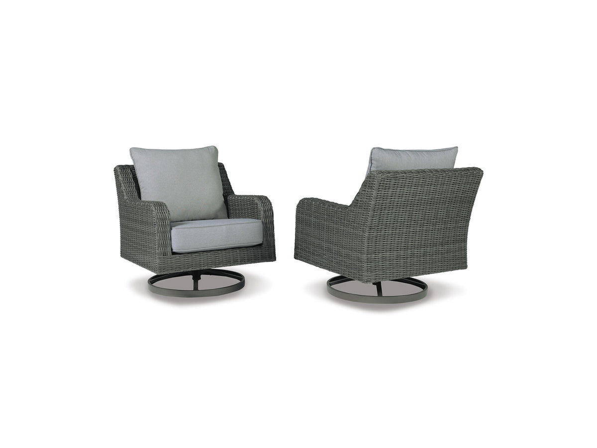 Elite Park - Swivel Lounge With Cushion - Gray
