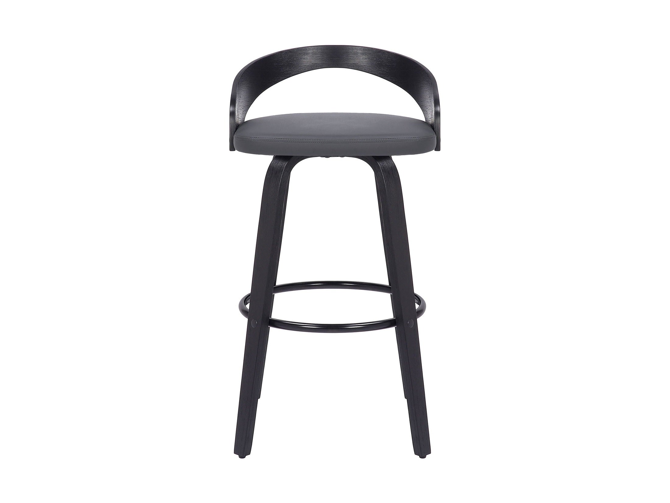 Sonia - 26" Counter Height Swivel Bar Stool - Black Wood