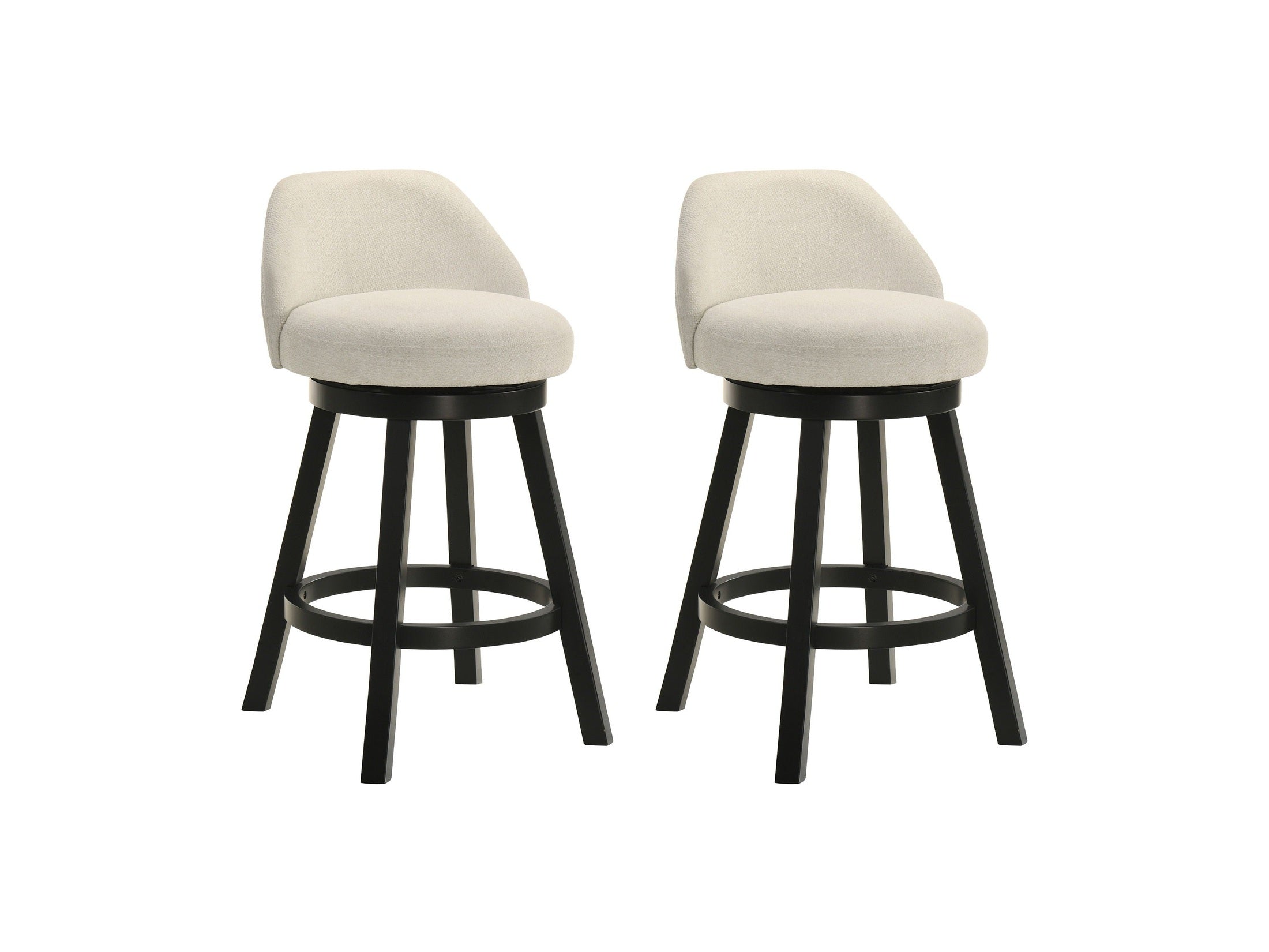 Erika - Modern Transitional Swivel Wood Counter Height Kitchen Bar Stool