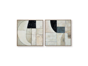 Bexlen - Wall Art Set (Set of 2) - Tan / Taupe / Black