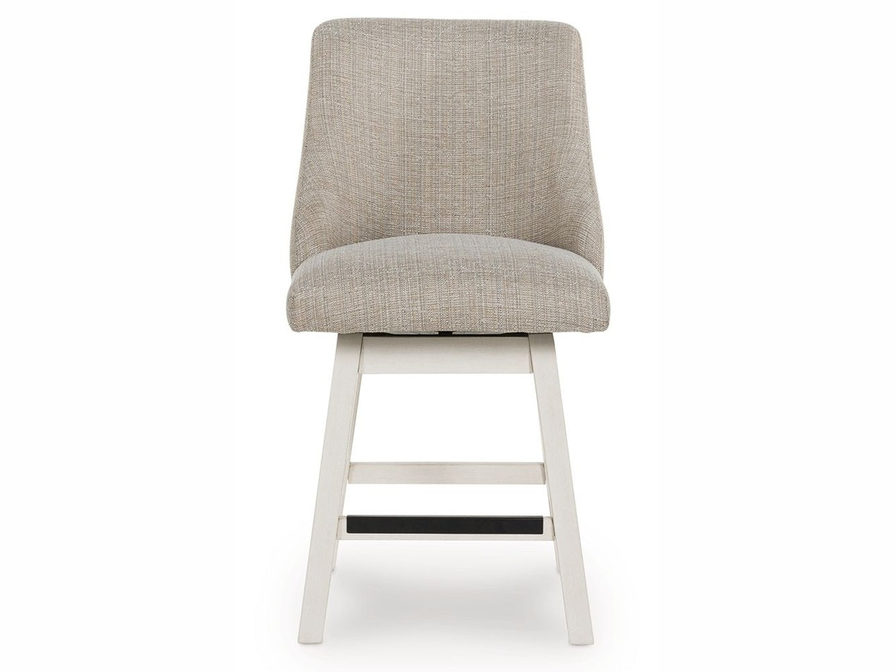 Robbinsdale - Upholstered Swivel Curved Back Barstool (Set of 2) - Antique White