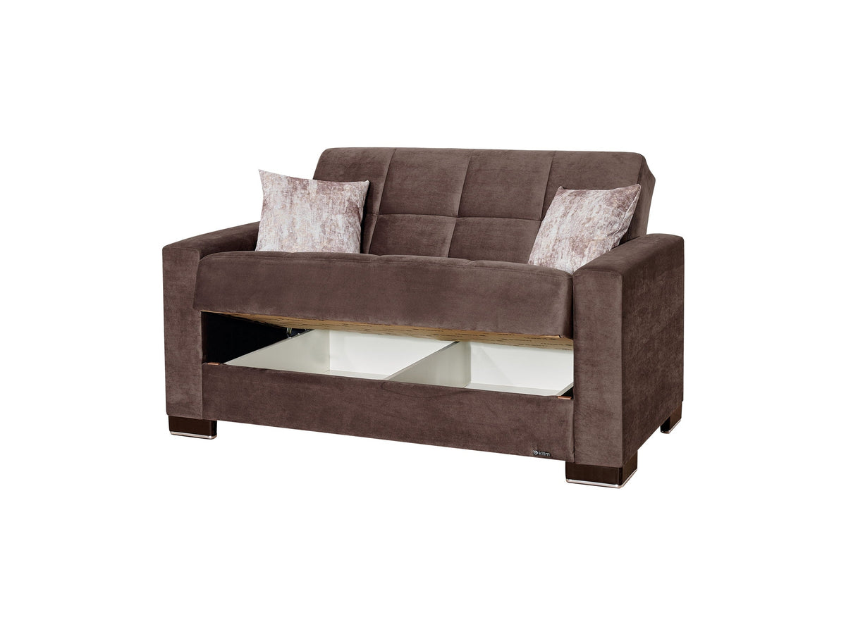 Ottomanson Armada - Upholstered Convertible Loveseat With Storage - Microfiber