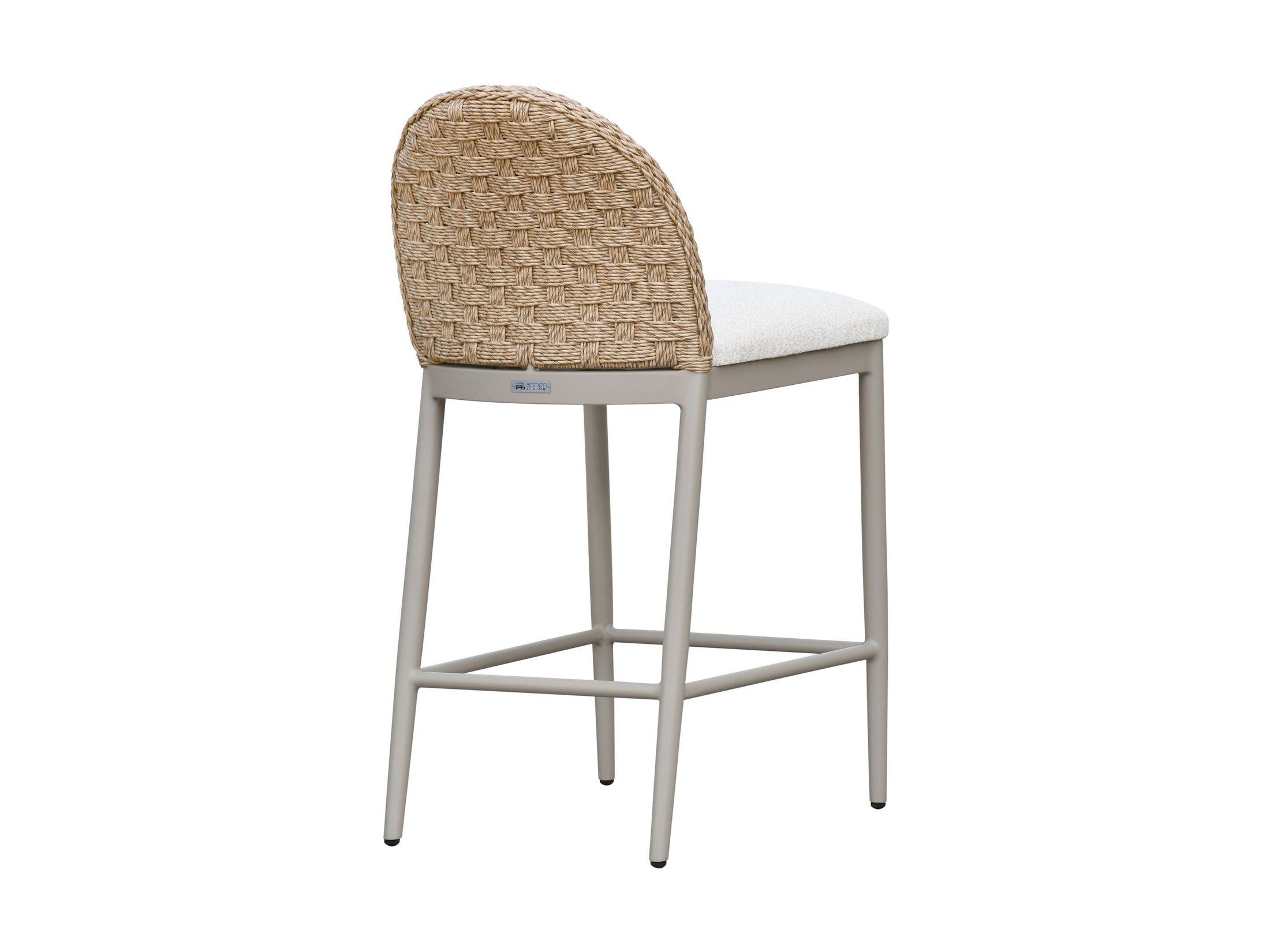 Kobalt - Counter Height Outdoor Barstool - Ivory