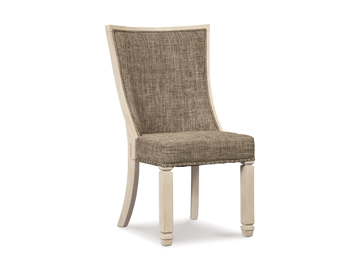 Bolanburg - Dining UPH Side Chair (Set of 2) - Lattice Back - Brown / Beige