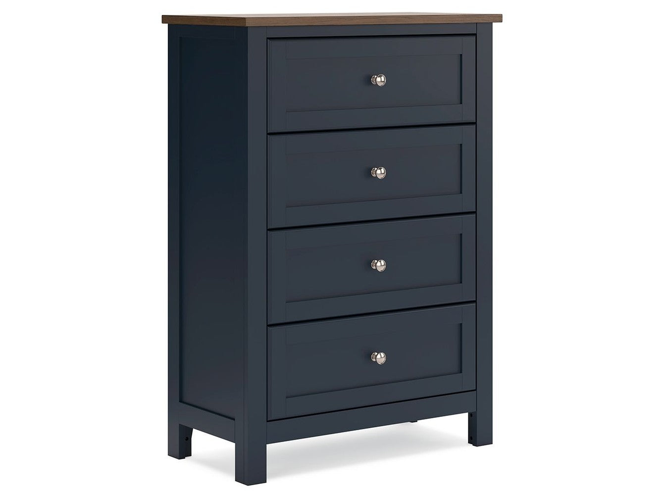 Landocken - Four Drawer Chest - Brown / Blue