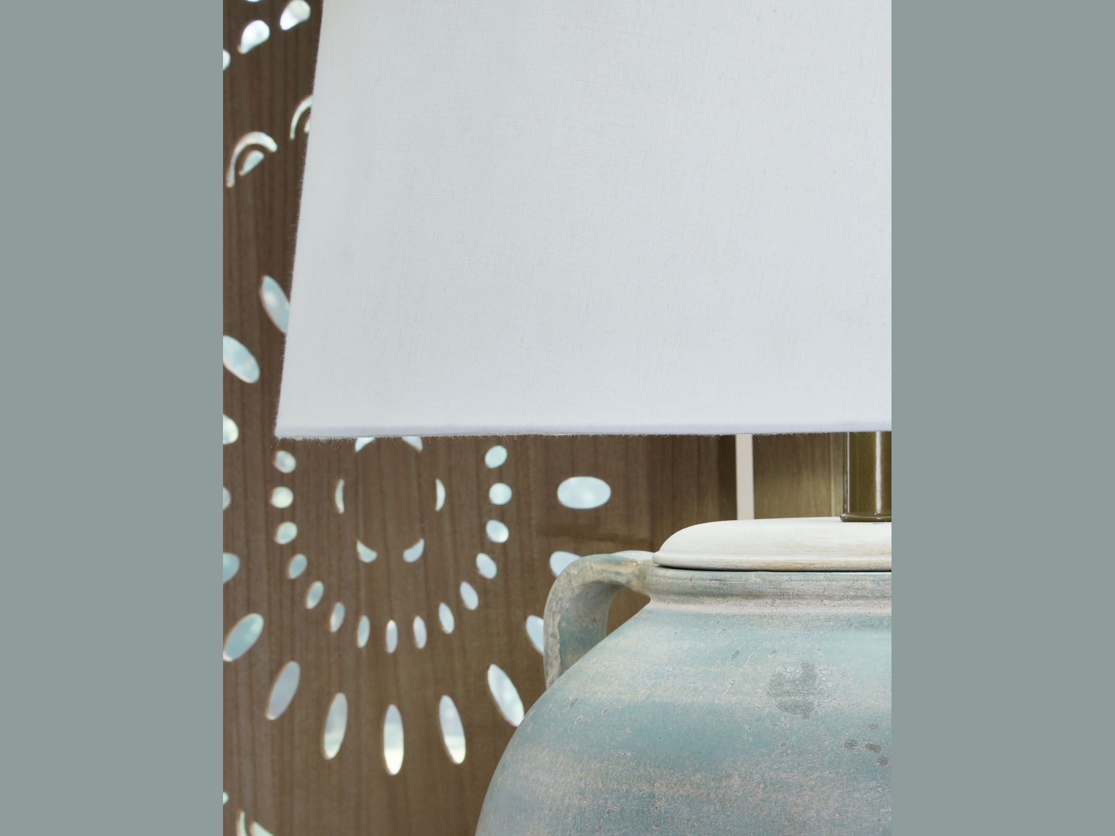 Shawburg - Terracotta Table Lamp - Antique Green