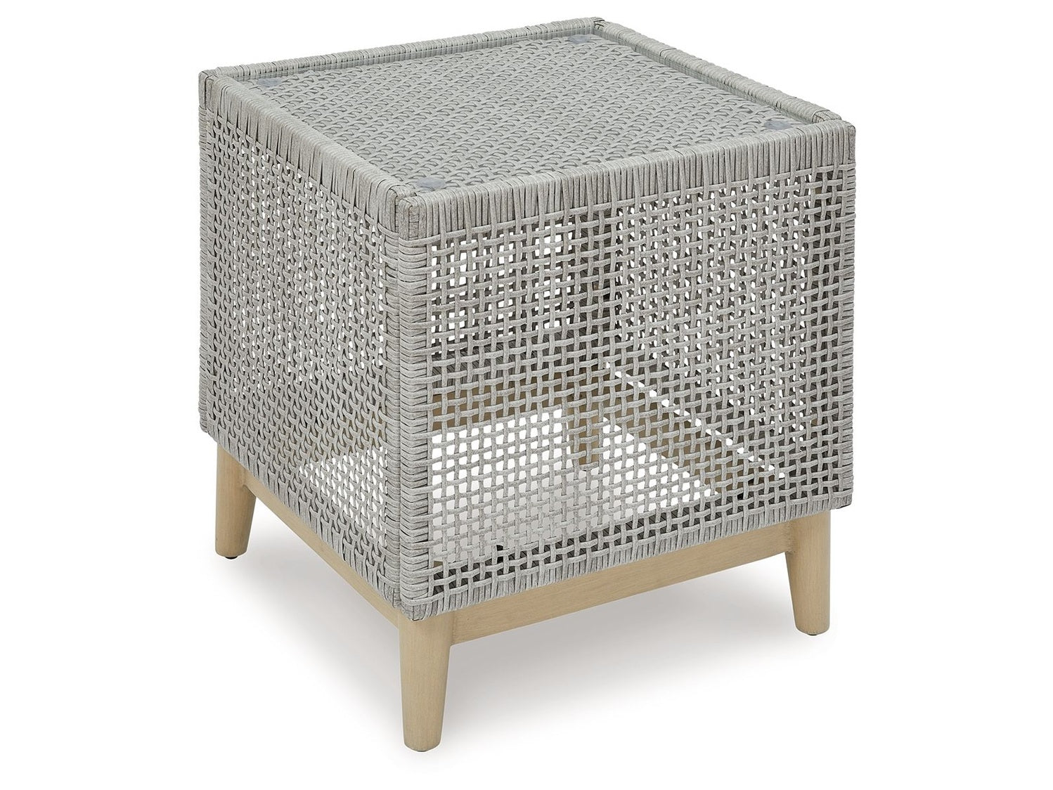 Seton Creek - Square End Table - Gray