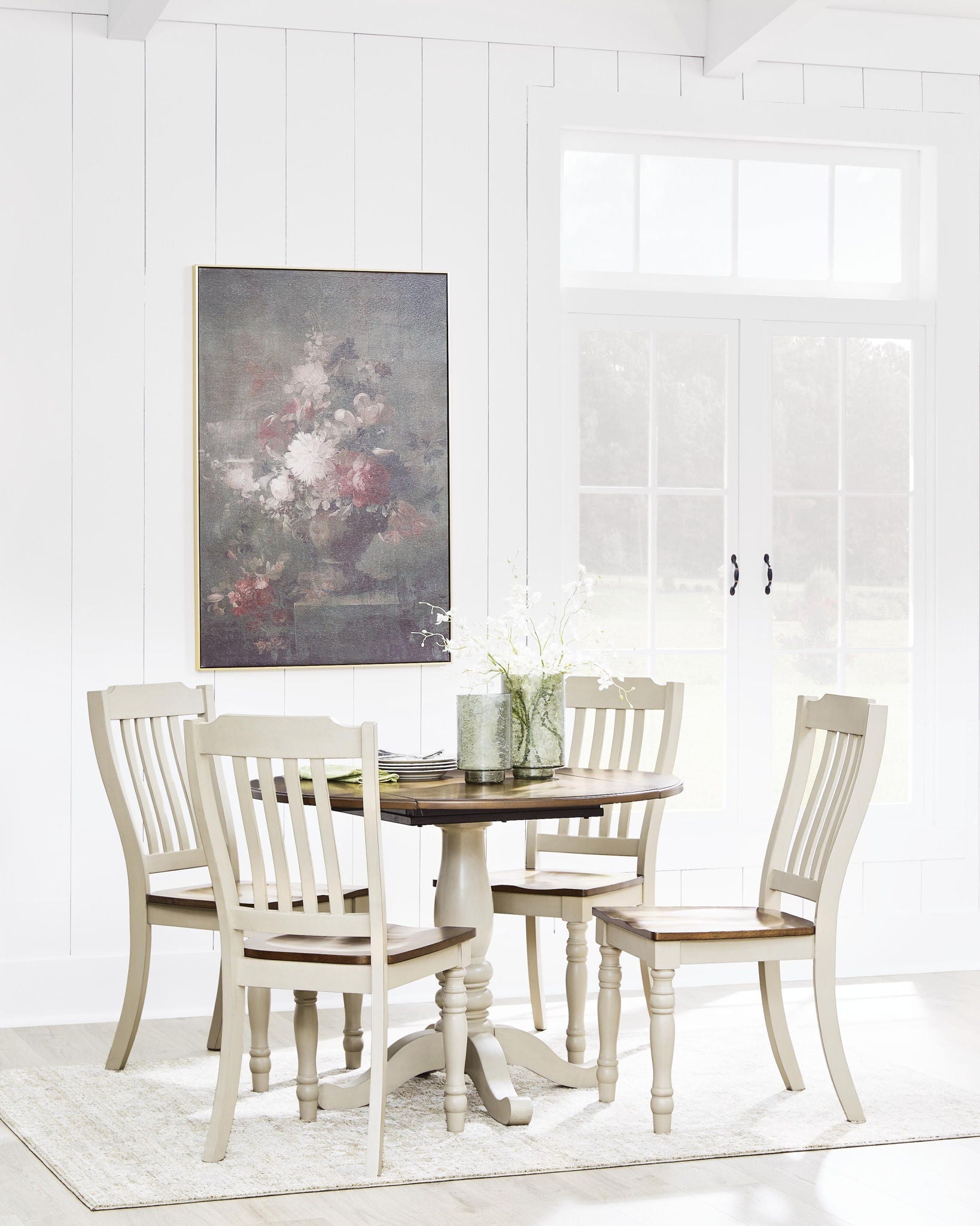 Mellintine - Round Drop Leaf Table Set