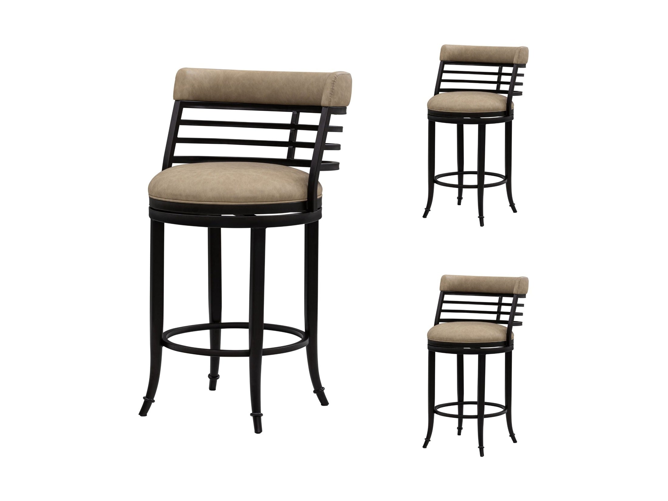 Telia - Upholstered Swivel Counter Height Barstool