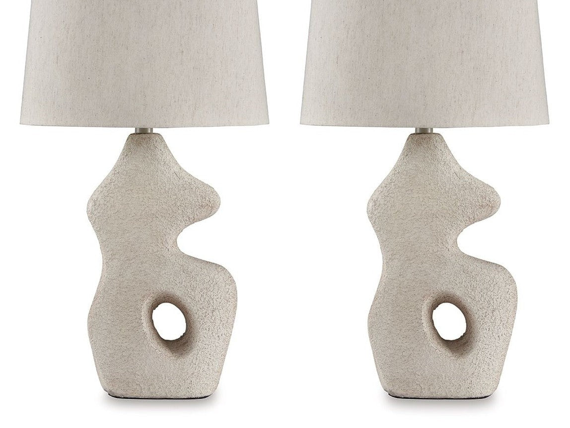 Chadrich - Paper Table Lamp (Set of 2) - Antique Beige