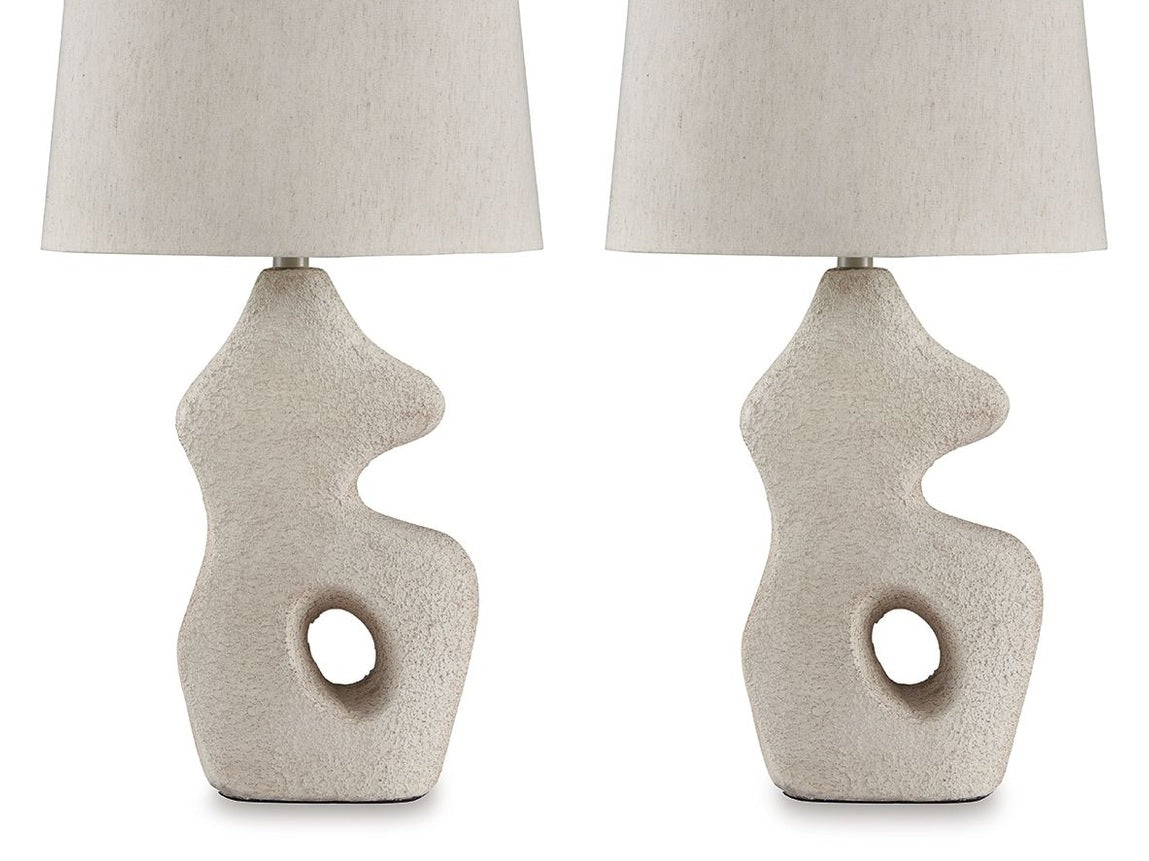 Chadrich - Paper Table Lamp (Set of 2) - Antique Beige