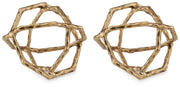 Laddington - Sculpture (Set of 2) - Antique Brass Finish