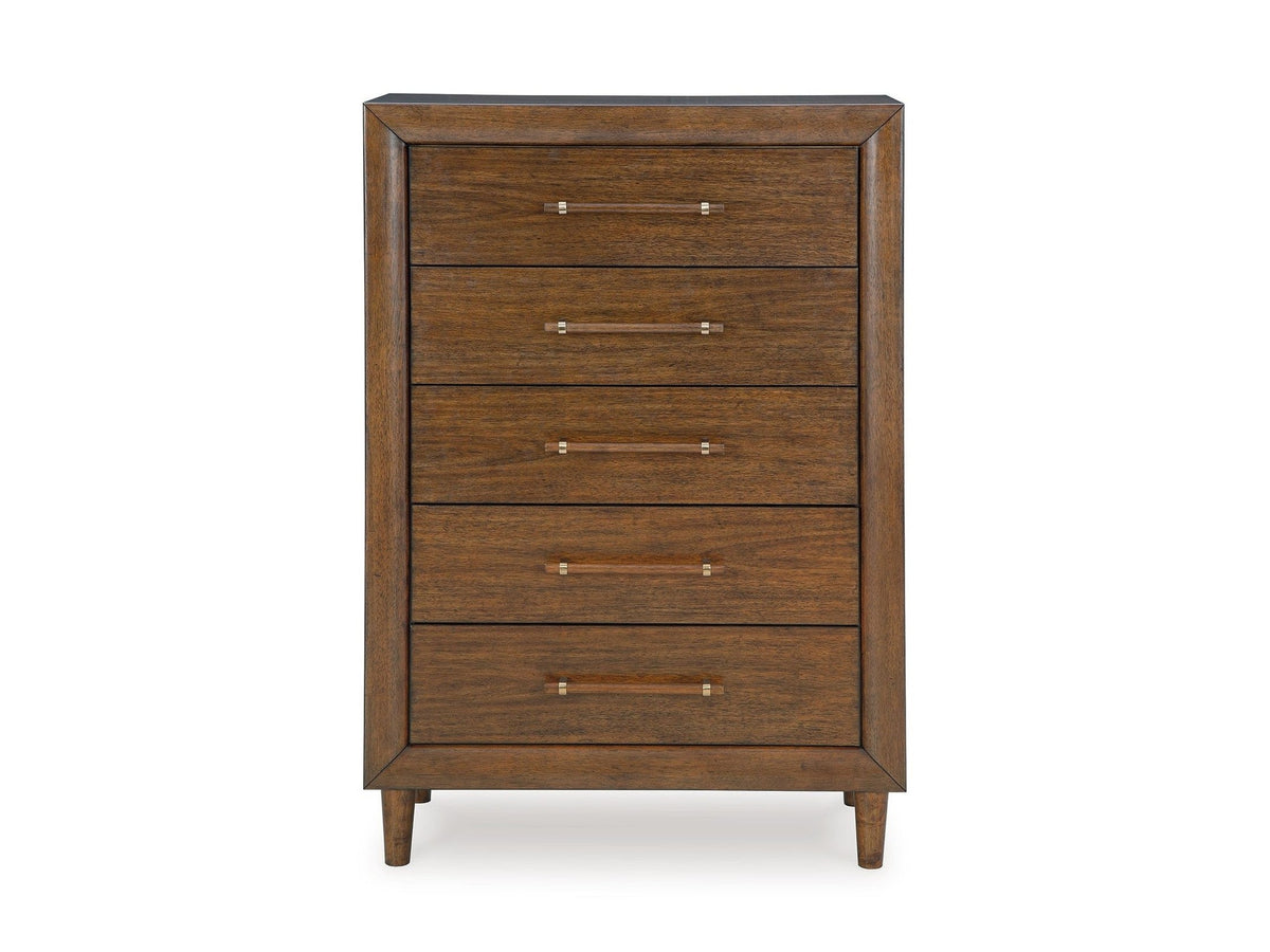 Lyncott - Five Drawer Chest - Brown