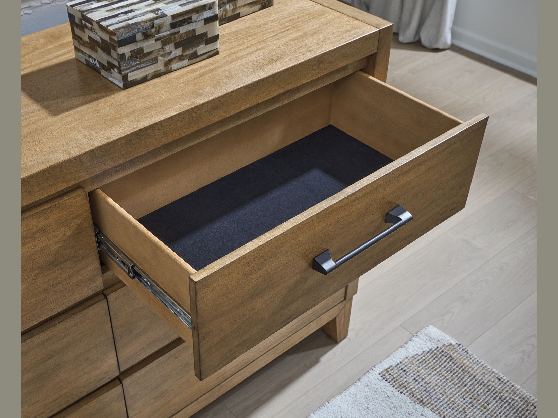 Sherbana - Dresser And Mirror - Light Brown