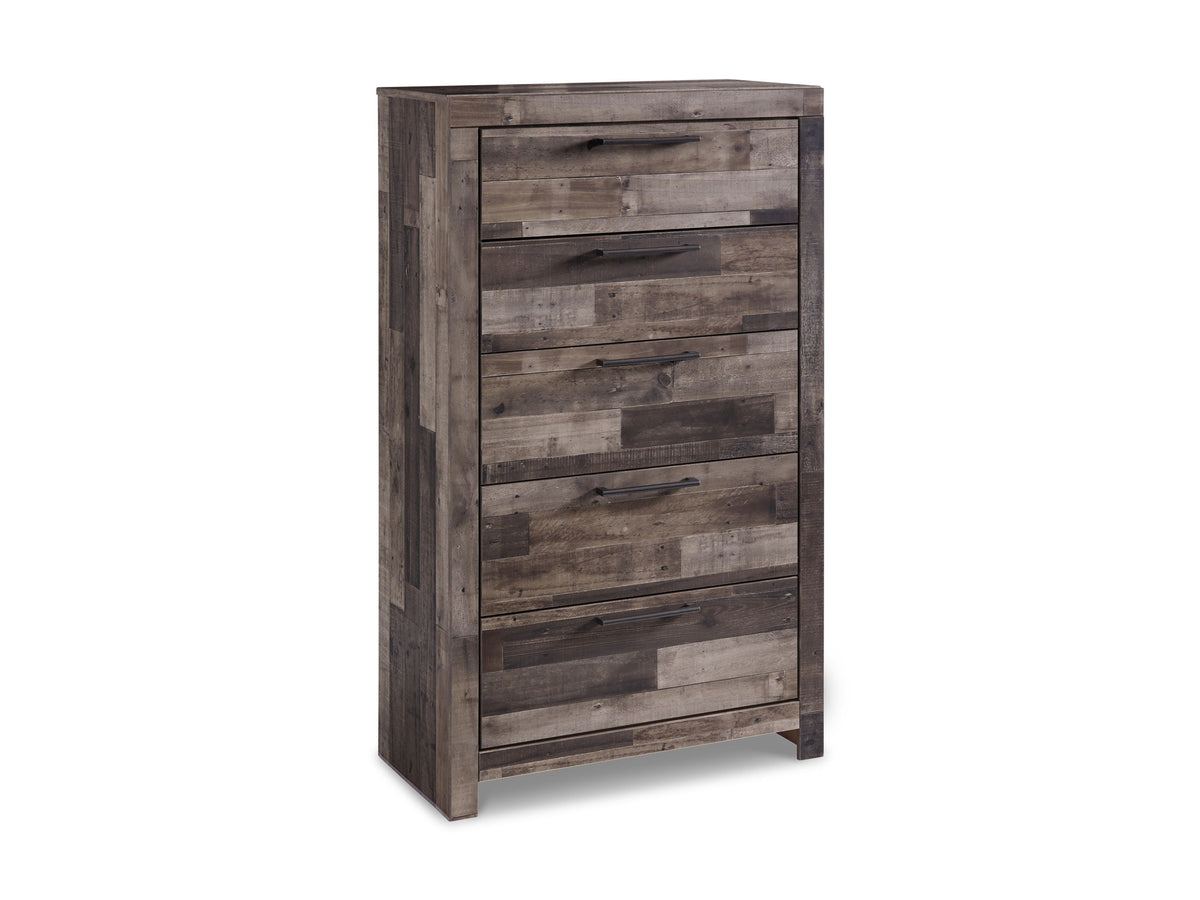 Derekson - Five Drawer Chest - Multi Gray