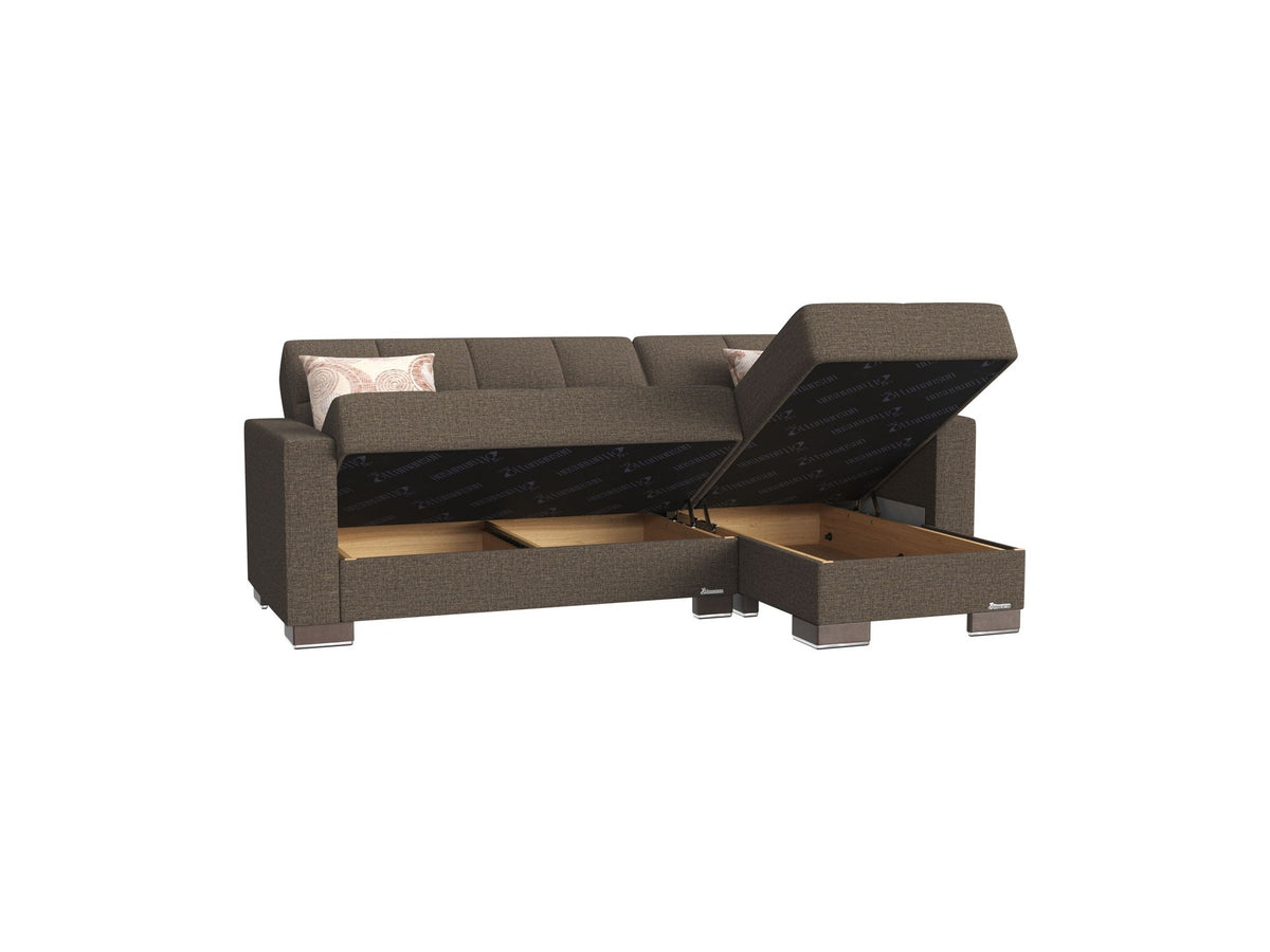Ottomanson Armada - Upholstered Convertible Chaise Lounge With Storage - Polyester