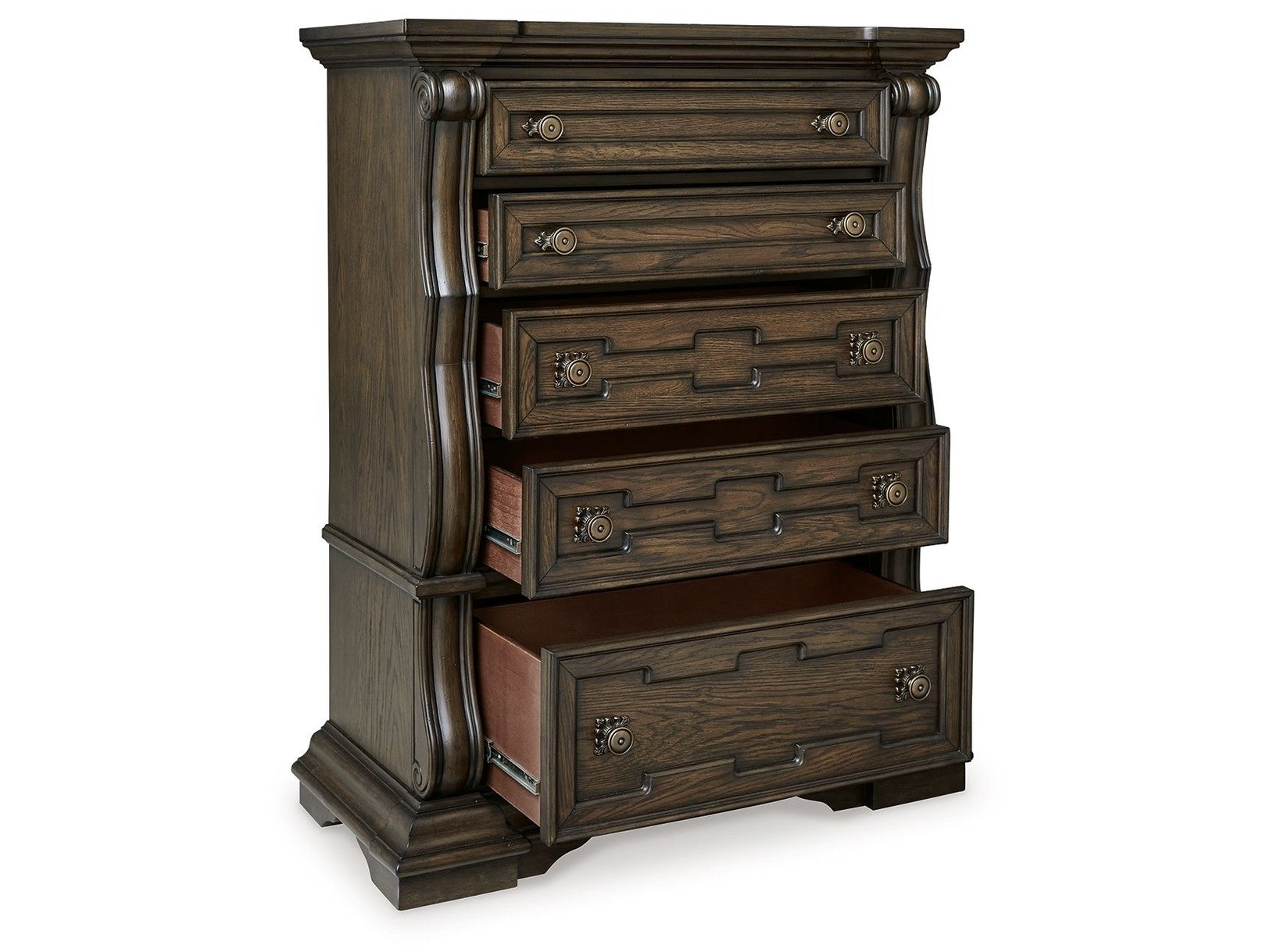 Maylee - Five Drawer Chest - Dark Brown