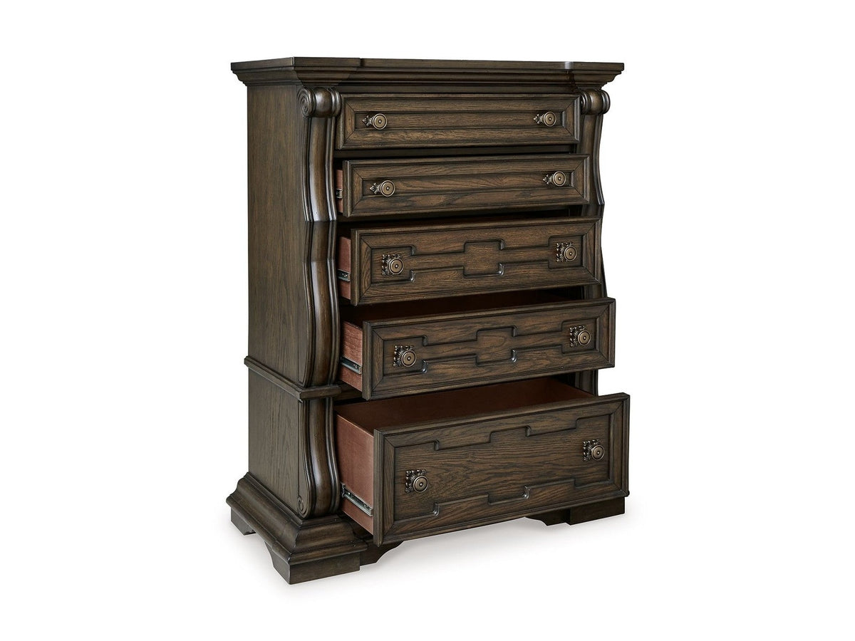 Maylee - Five Drawer Chest - Dark Brown