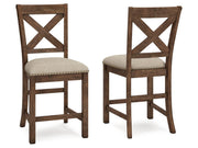 Moriville - Upholstered Barstool (Set of 2) - Beige