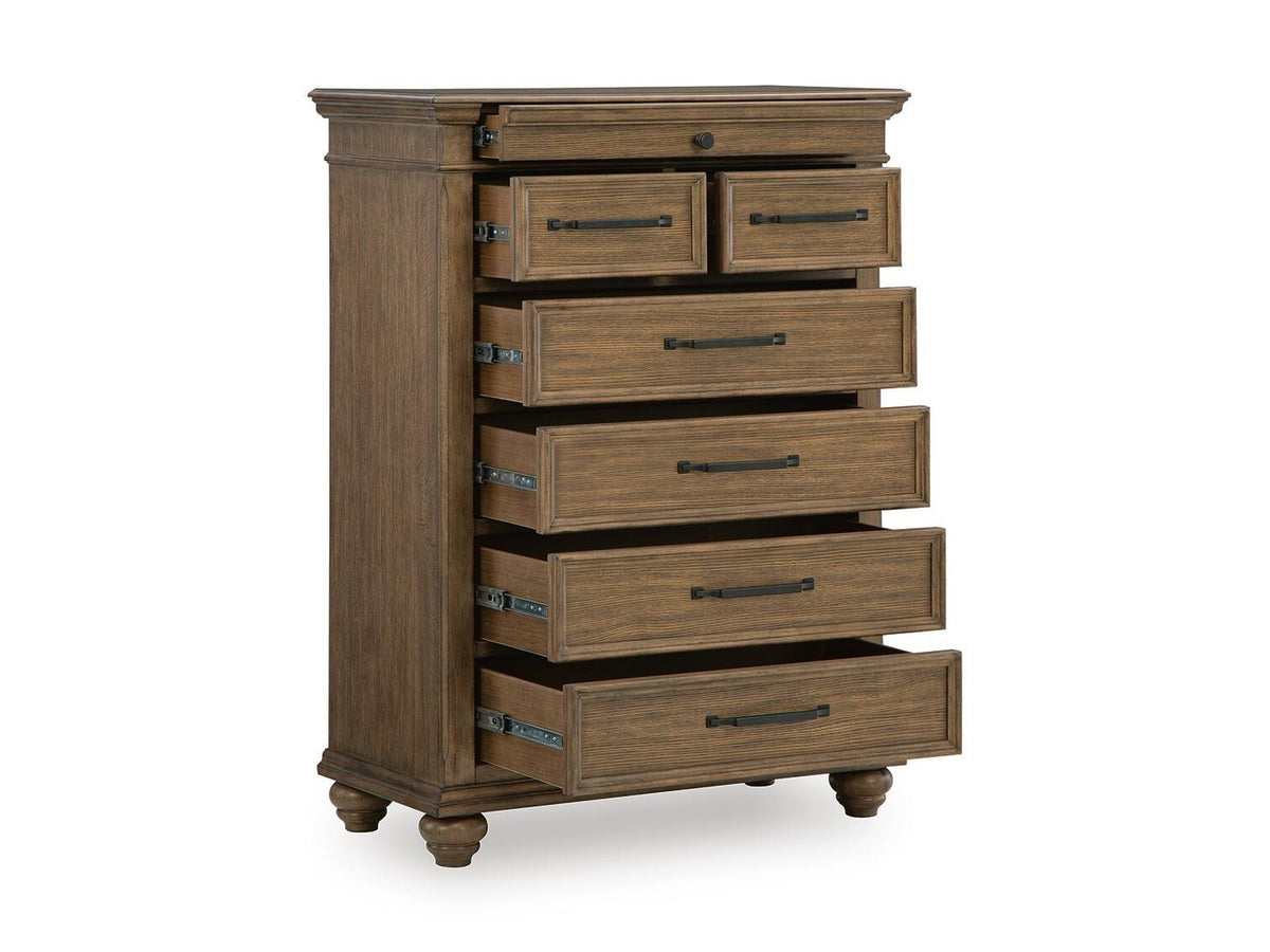 Karallin - Seven Drawer Chest - Medium Brown