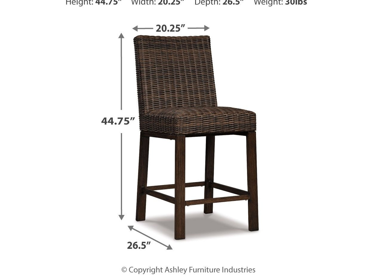 Paradise Trail - Barstool (Set of 2) - Medium Brown