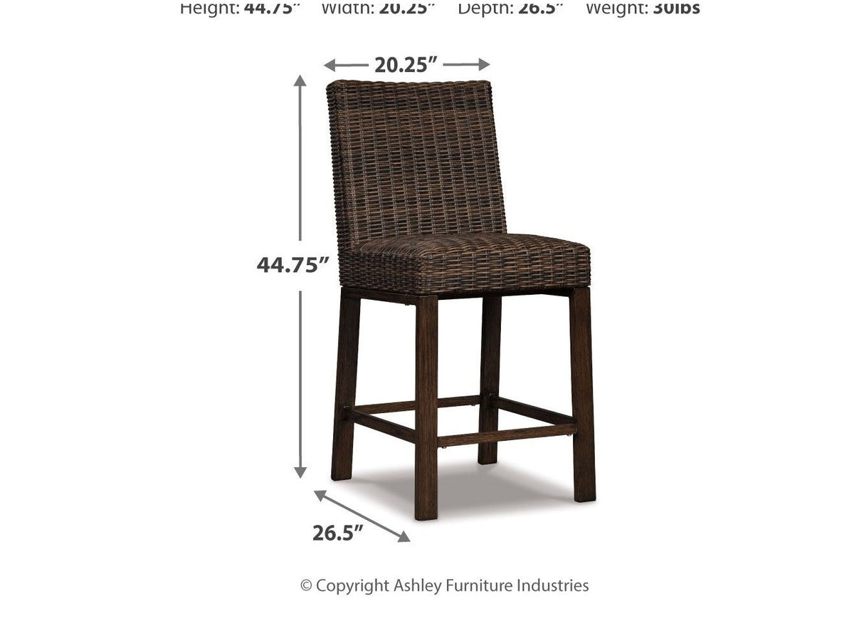 Paradise Trail - Barstool (Set of 2) - Medium Brown